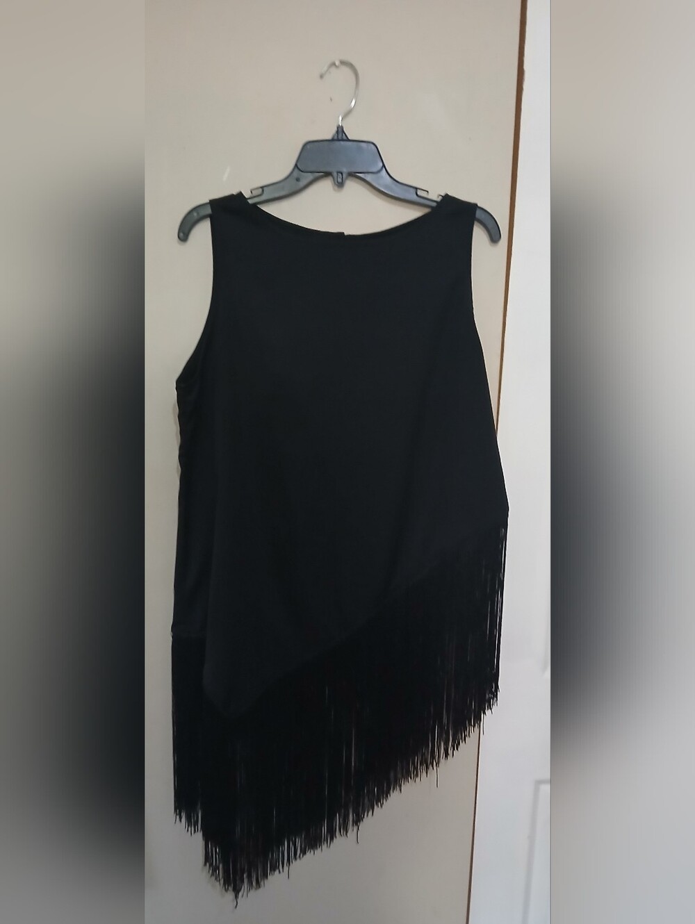 Shein - Black Fringe Asymmetrical Women’s Dress